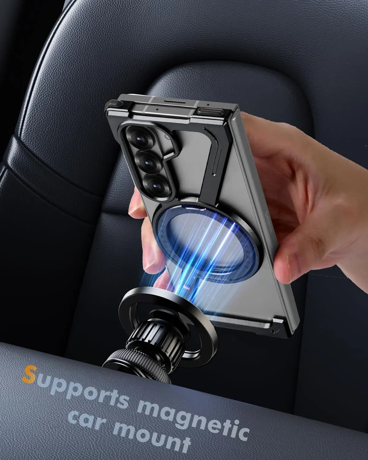 Samsung Z Fold 7 Case – Frameless, Magnetic Stand & Shockproof