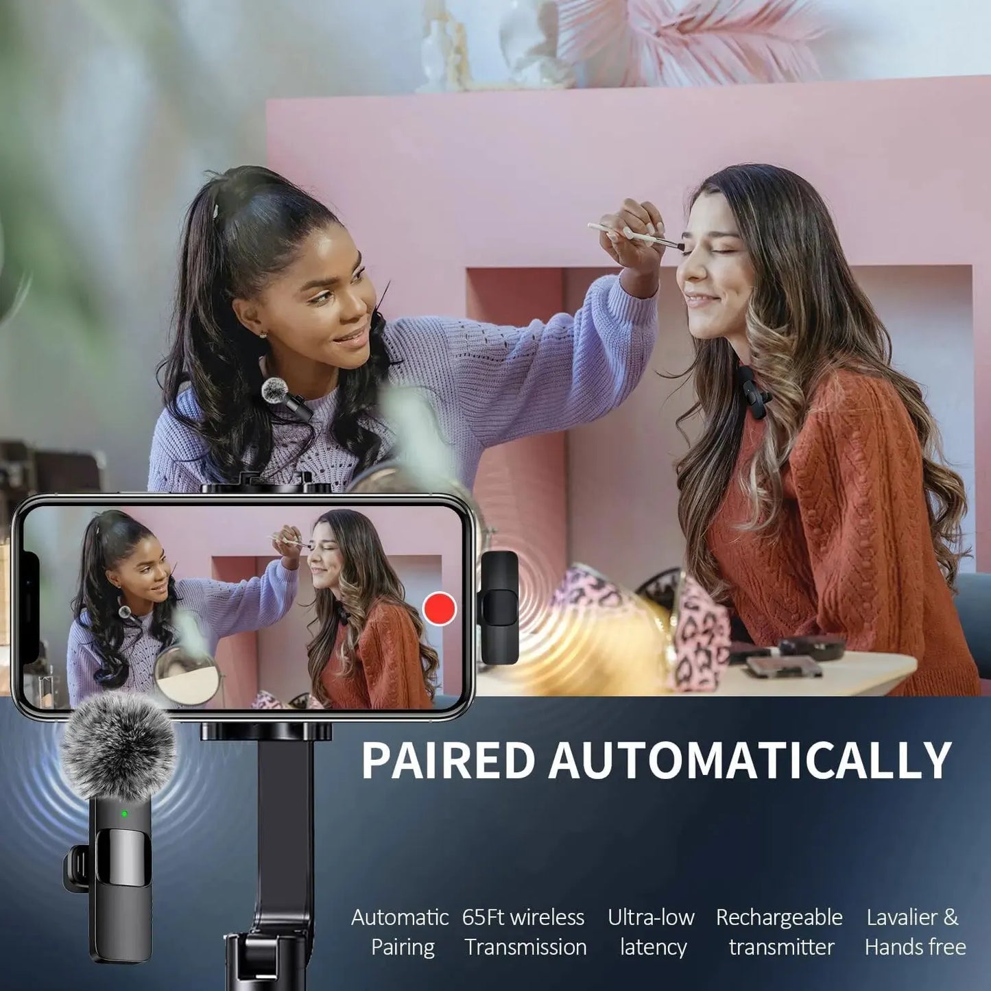 Wireless Lavalier Microphone – Mini Mic for iPhone, Android & Laptop