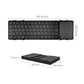 Folding Bluetooth Keyboard with Touchpad – Wireless, 3-Device Support, PU Leather