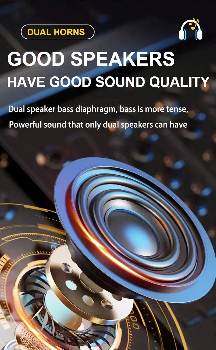 Portable Dual Mic Karaoke Machine – Bluetooth HIFI Speaker for Home & Party