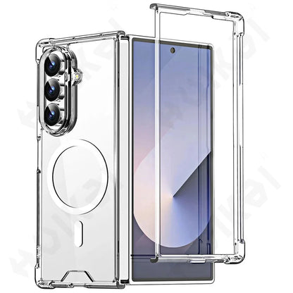 Transparent Magnetic Shockproof Case – Samsung Galaxy Z Fold 3–7