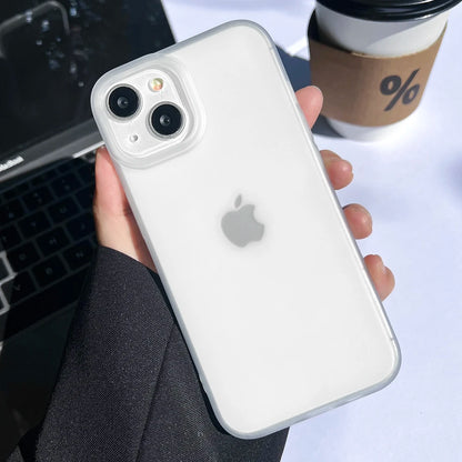 Soft TPU Matte Phone Case – Transparent Cover for iPhone 11–17 Series
