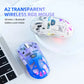 FreeWolf A2 Transparent RGB Gaming Mouse – Wireless, Battery Display, Dual Mode