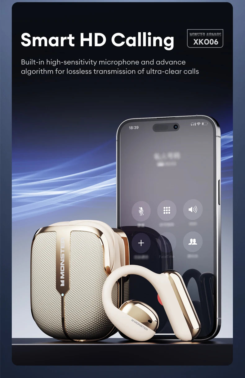 Monster XKO06 Earbuds – Wireless Bluetooth 5.4, Stereo, Noise Reduction, Sport
