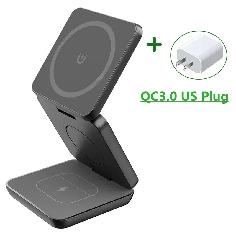 3-in-1 Foldable Magnetic Wireless Charger – iPhone, iWatch & AirPods