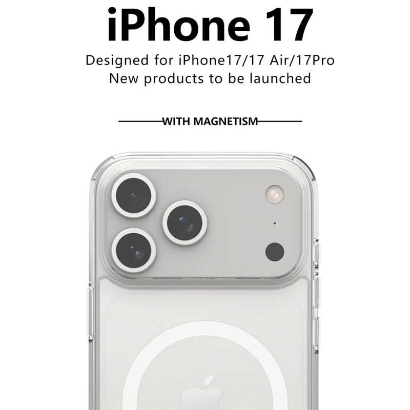 Shockproof Clear iPhone Case – MagSafe & Wireless (iPhone 17/17 Pro/Pro Max/Air)