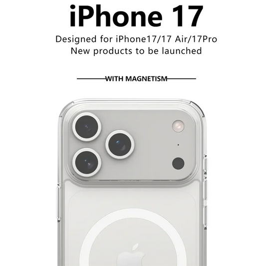 Shockproof Clear iPhone Case – MagSafe & Wireless (iPhone 17/17 Pro/Pro Max/Air)