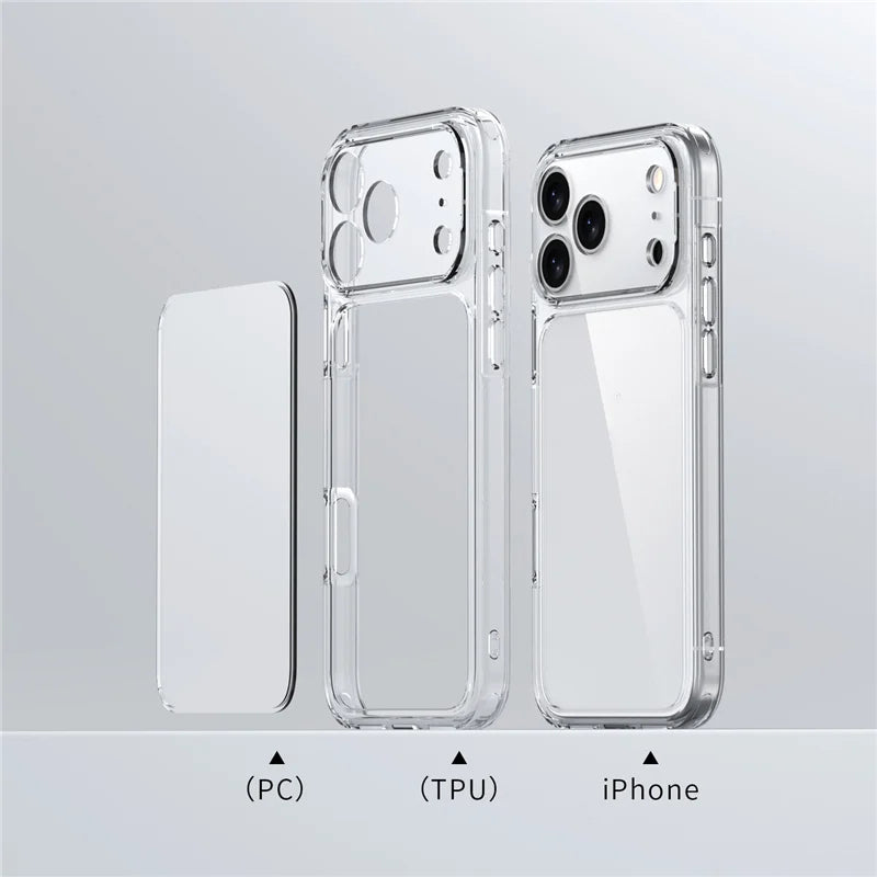 Clear Shockproof iPhone Case – Luxury Hybrid (iPhone 17/17 Pro/Pro Max/Air)