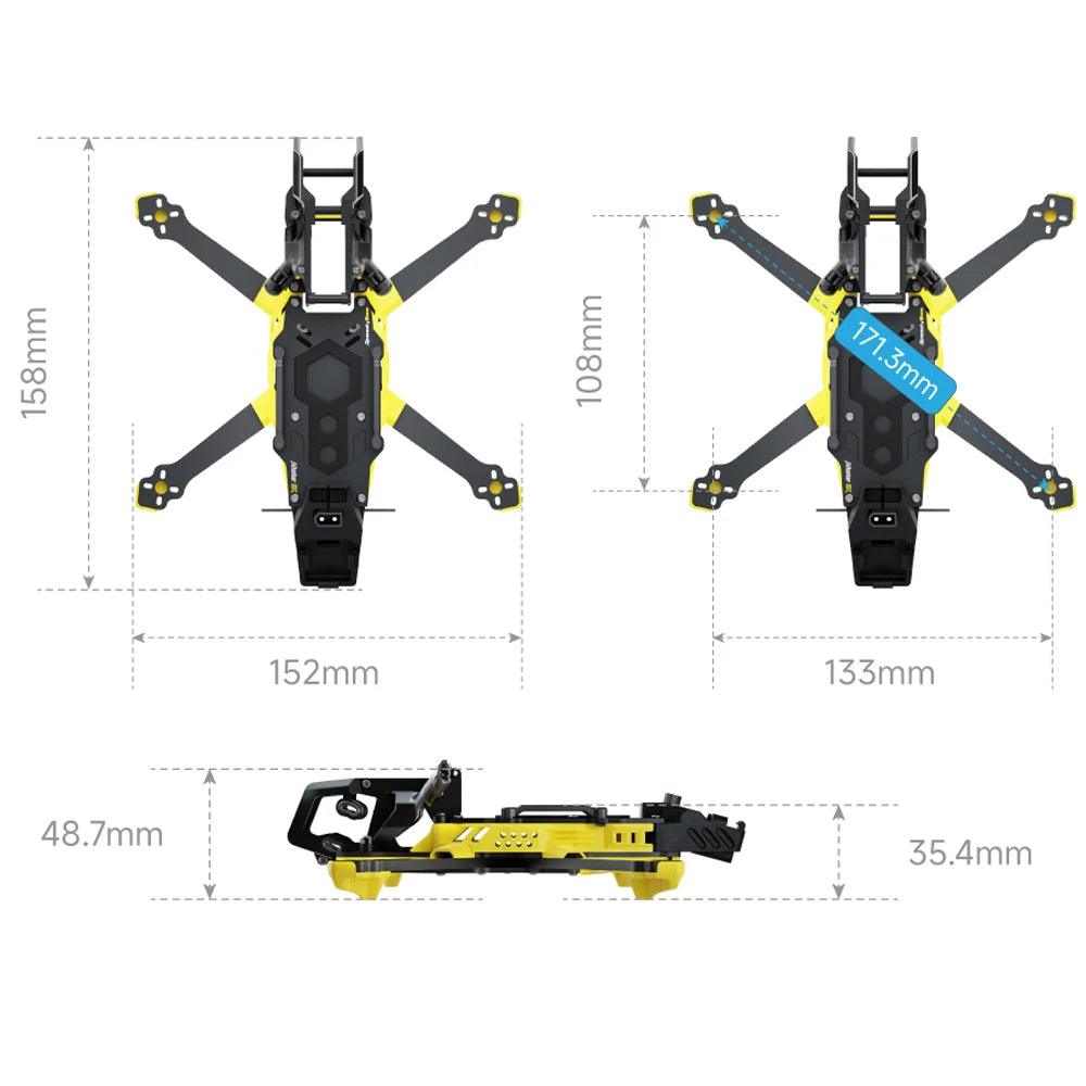 SpeedyBee Master3X Modular X-Frame 3-3.6 Inch FPV Drone Frame