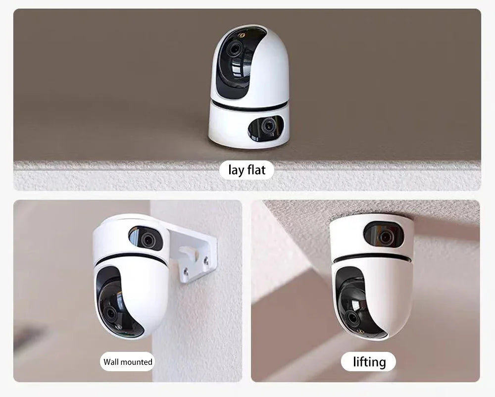 Dual Lens 4K 8MP WiFi PTZ Camera – 10X Zoom, Auto Tracking, Indoor Security