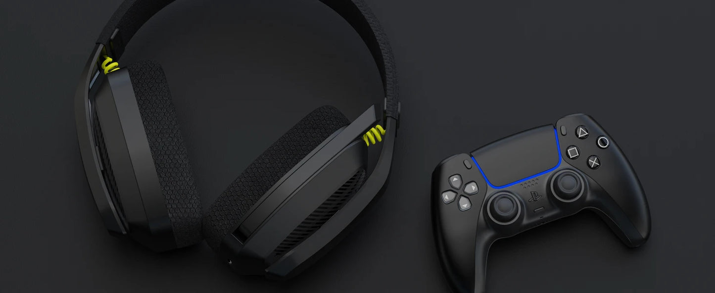 BINNUNE BW06 Wireless Gaming Headset – 2.4GHz & Bluetooth, Mic for PS5/PC