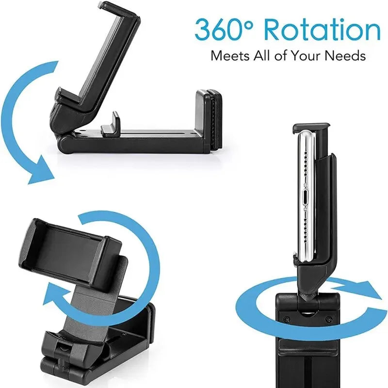 Airplane Phone Holder – Portable Foldable Travel Stand, Adjustable & Rotatable