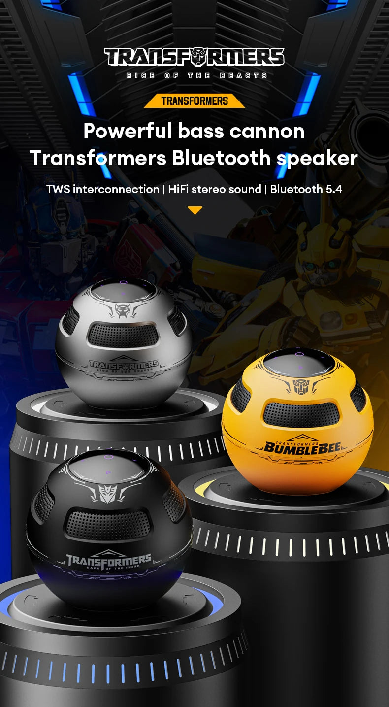 Transformers TF-Y17 Portable Bluetooth Speaker – Long Battery, Stereo Sound