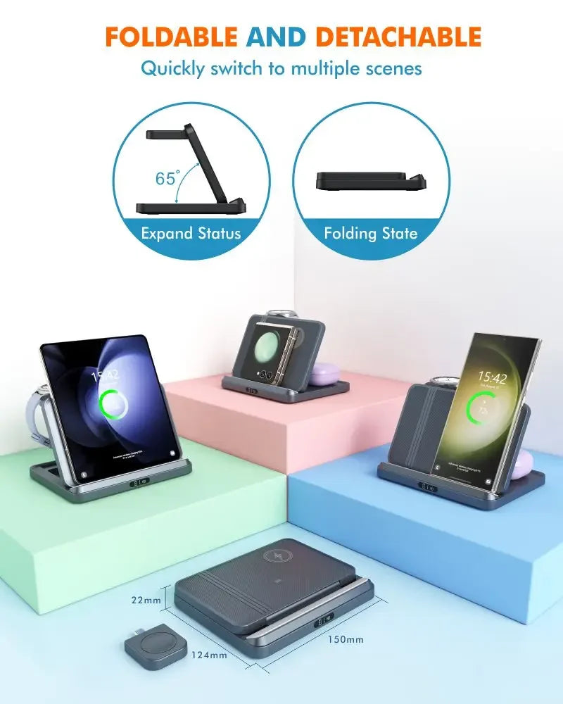 3-in-1 Wireless Charger Stand – Fast Charging Dock for Samsung Galaxy Devices
