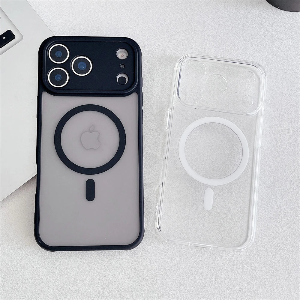 MagSafe Frosted iPhone Case – Shockproof & Armor Matte (iPhone 11–17/16E)