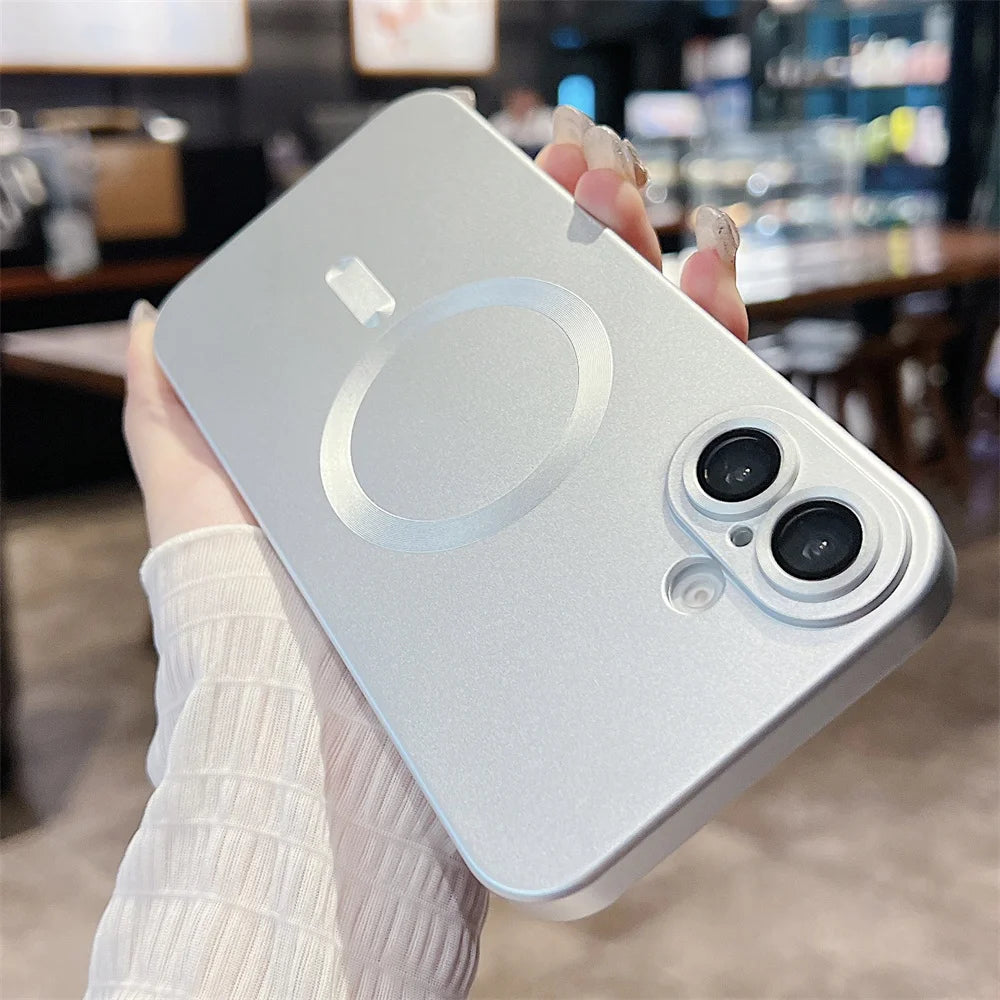 Matte Soft Silicone MagSafe Case – Shockproof TPU for iPhone 11–16 Pro/Max