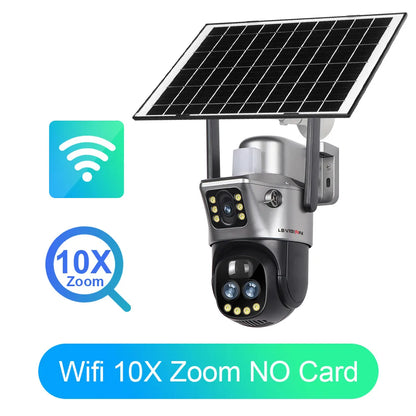 LS Vision V380 Dual Lens Solar Camera – 8MP 4K, 10X Zoom, WiFi/4G