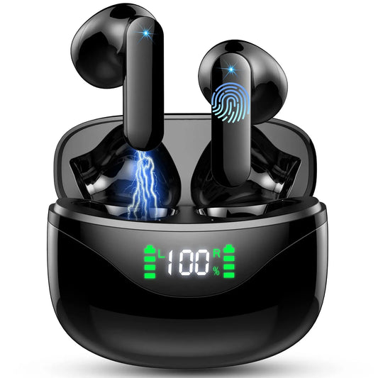 Wireless Bluetooth 5.3 Earbuds – Noise Cancelling, 36H Playtime, LED Display