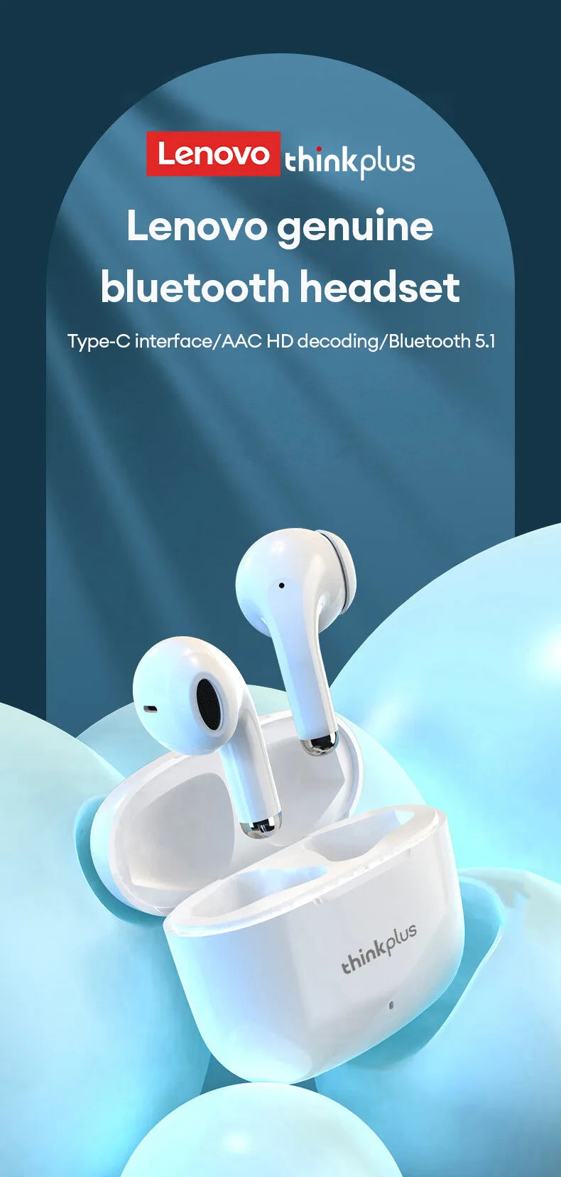 Lenovo LP40 Pro TWS Earbuds – Real-Time Translation, Bluetooth, AI, Travel