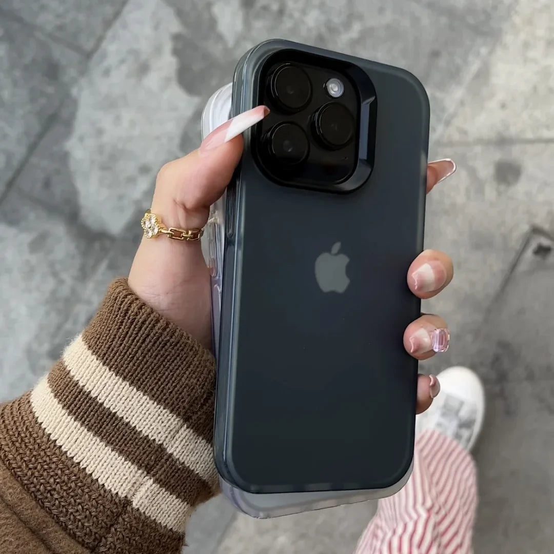 Luxury Transparent Matte Case – Bumper Cover for iPhone 11–16 Pro/Max