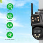6K 9MP Outdoor WiFi Camera – Triple Lens, Dual Screen, PTZ Auto Tracking
