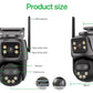 6K 9MP Outdoor WiFi Camera – Triple Lens, Dual Screen, PTZ Auto Tracking