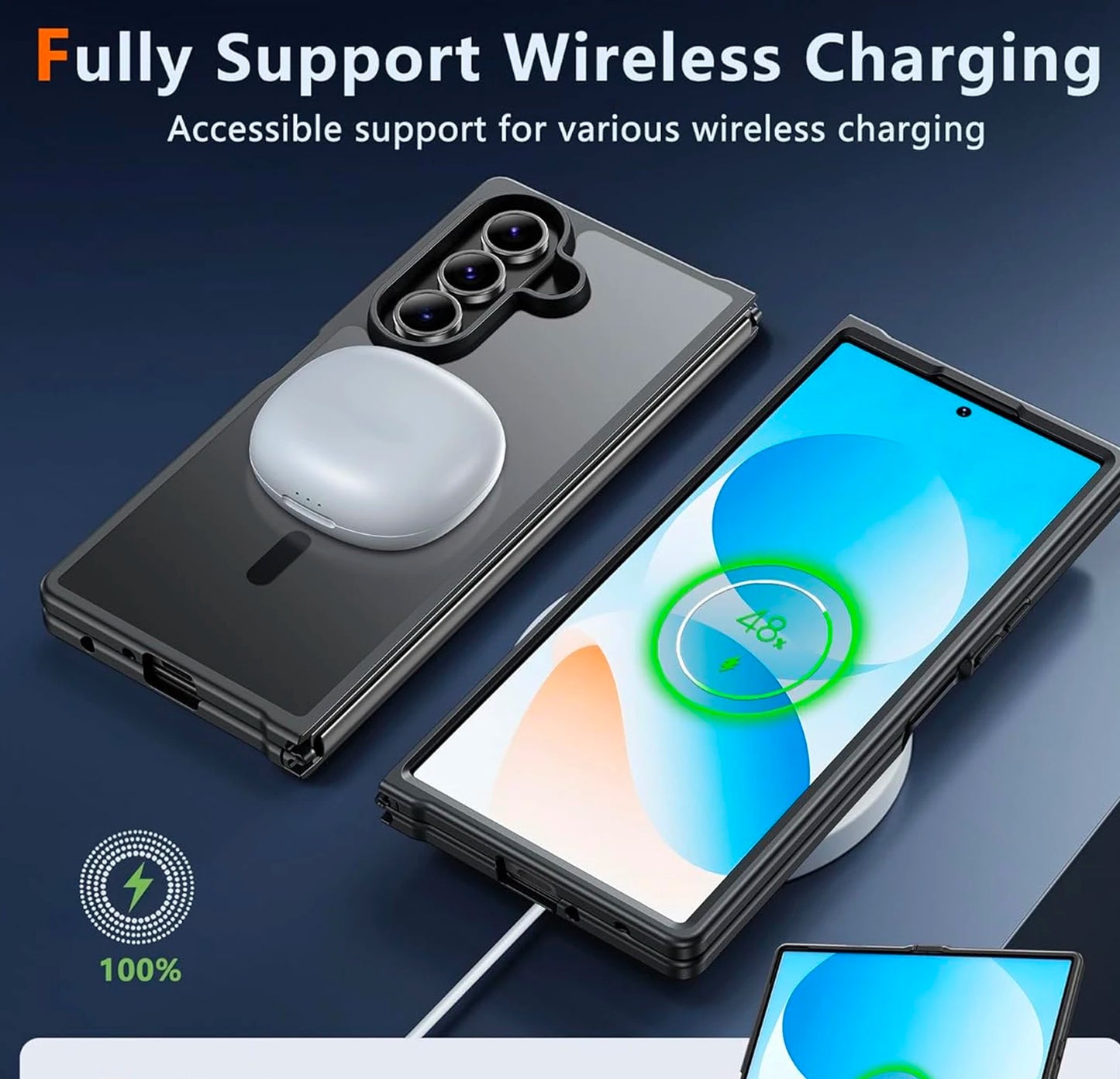 UYUXIO Magnetic Case – Slim Rugged Wireless Charging (Galaxy Z Fold 7)