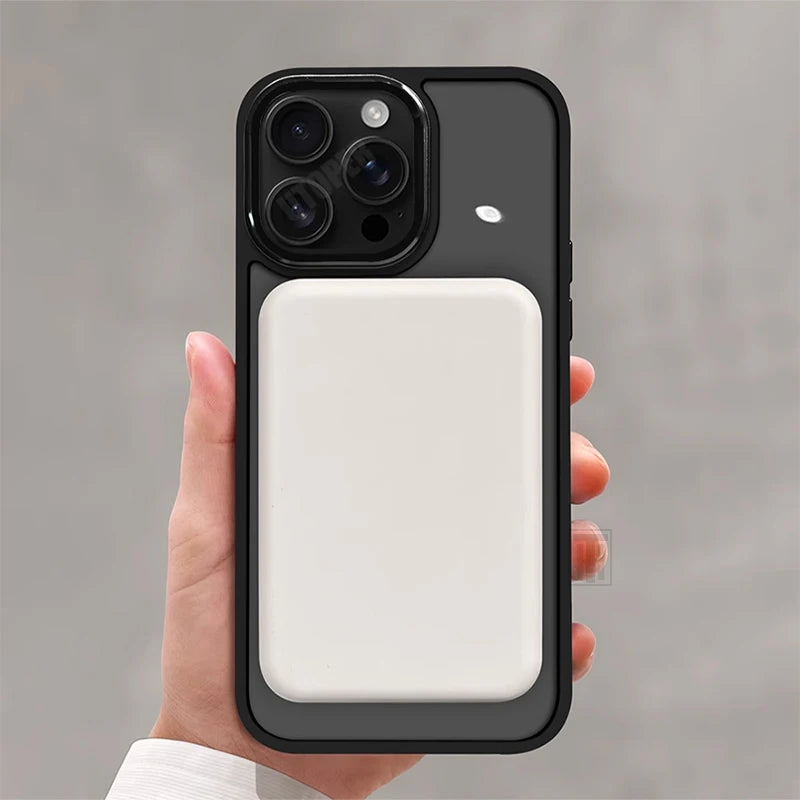 Anti-Fall Acrylic Business Case – Magnetic Magsafe for iPhone 11–16 Pro/Max