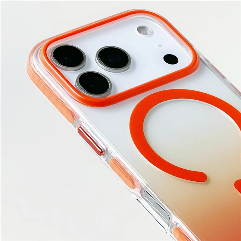 Gradient Matte iPhone Case – Shockproof & MagSafe (iPhone 16–17/Air/Pro Max)