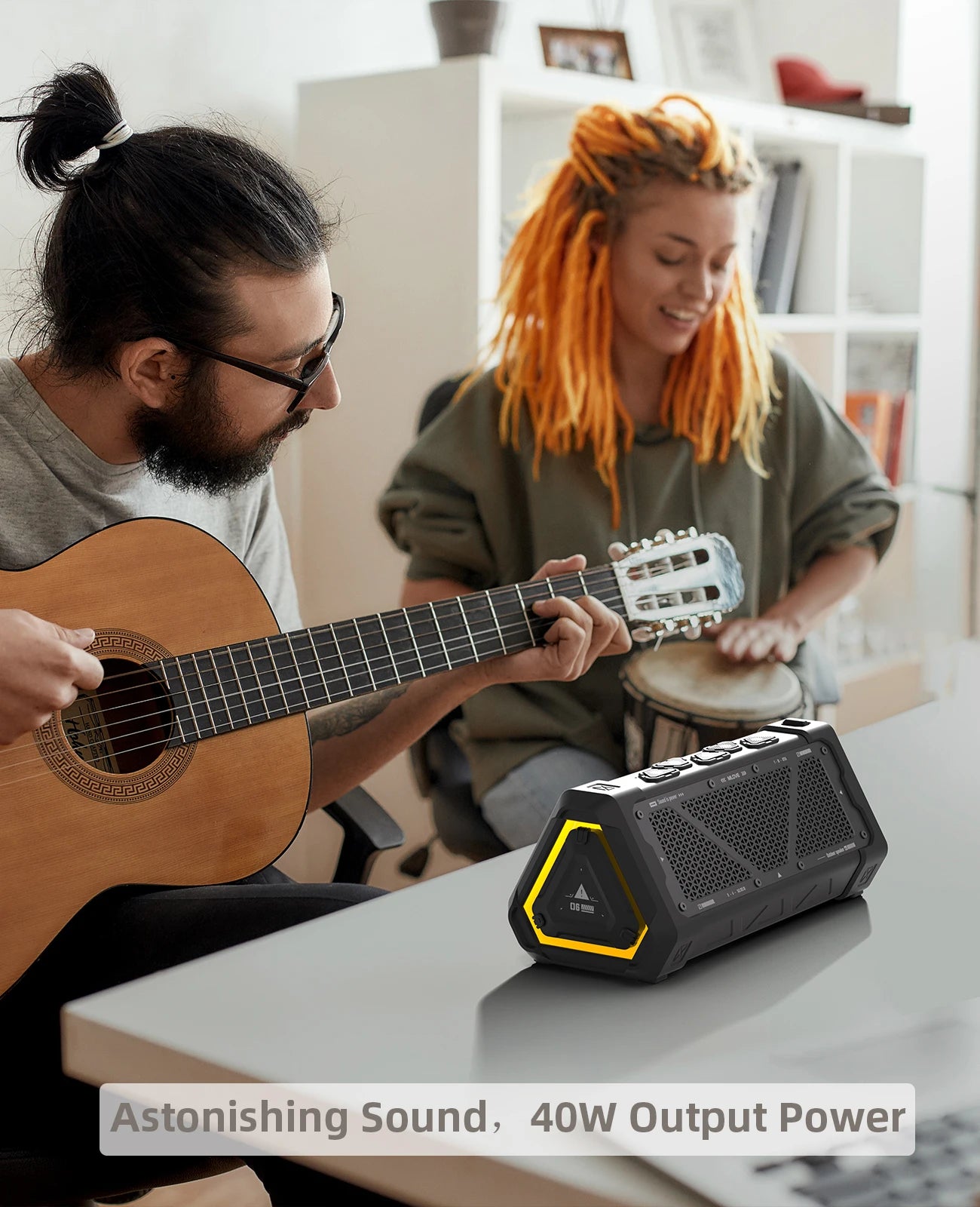 MLOVE P3 Outdoor Bluetooth Speaker – 40W, IPX7 Waterproof, RGB Light