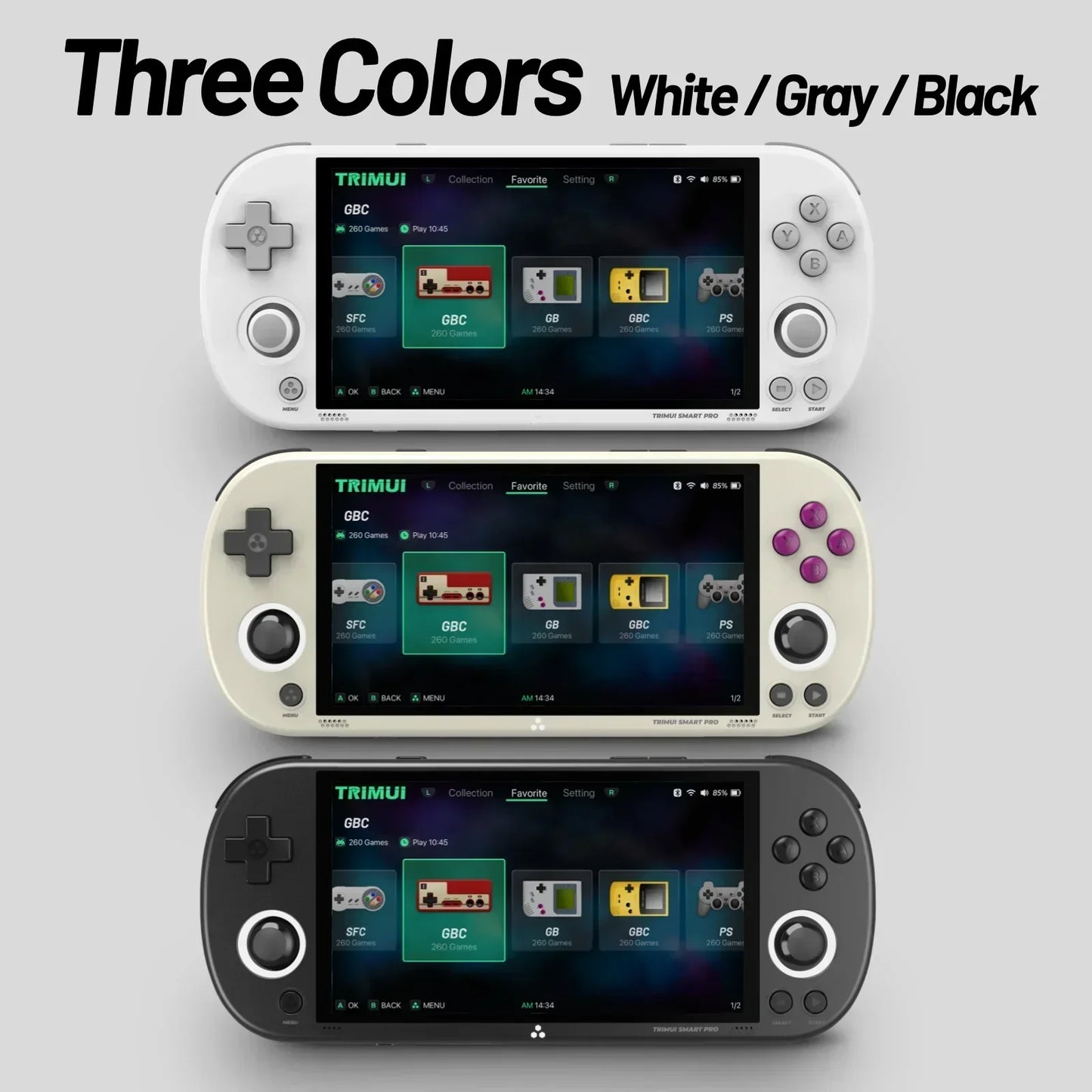Trimui Smart Pro Handheld Console – 4.96'' IPS, Linux, Retro Gaming