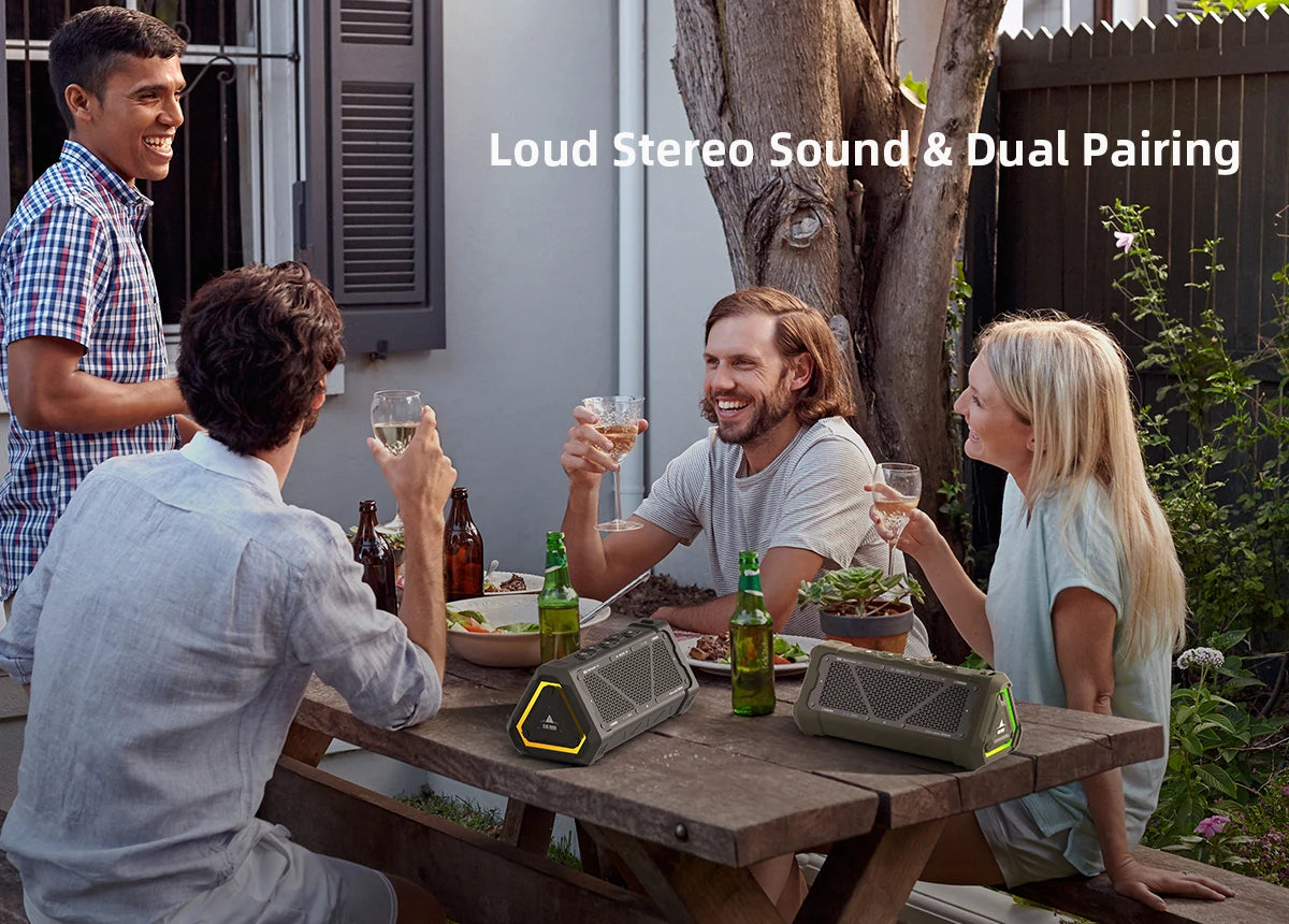 MLOVE P3 Outdoor Bluetooth Speaker – 40W, IPX7 Waterproof, RGB Light