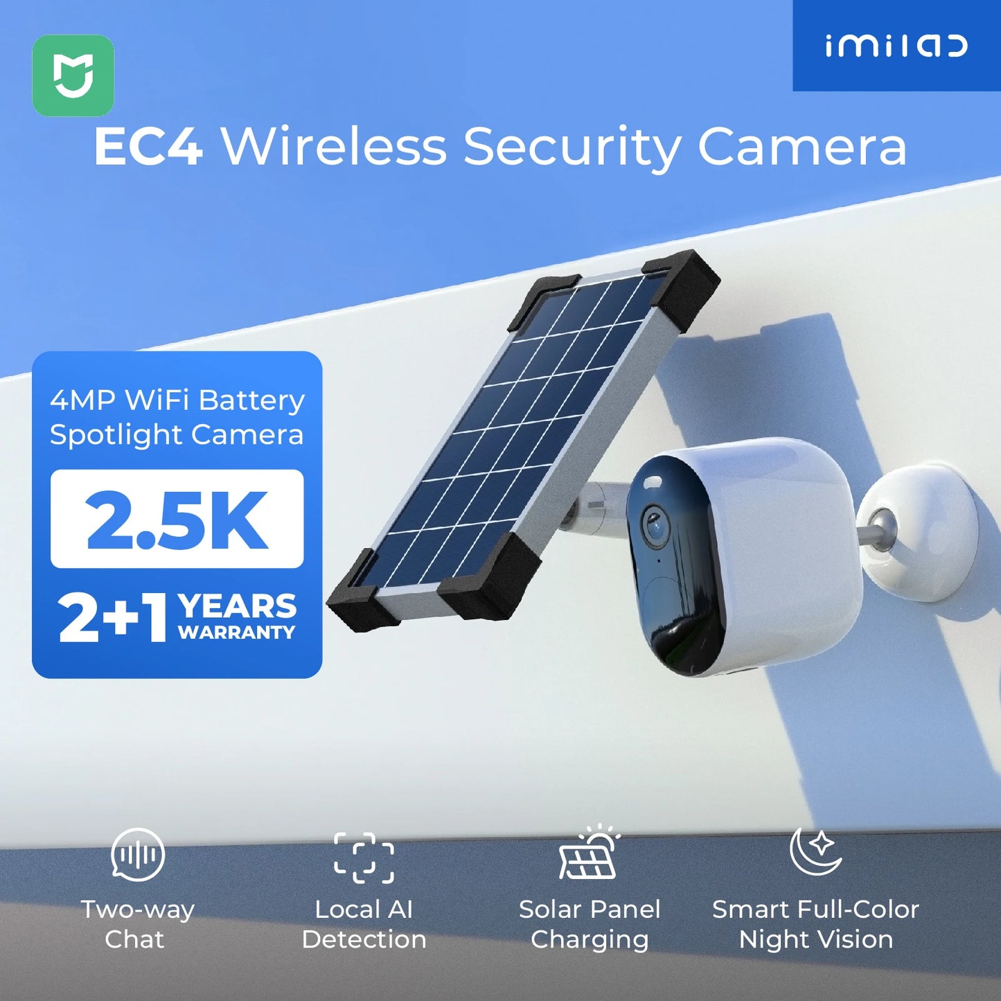 IMILAB EC4 Outdoor Camera – 2.5K HD Wireless Smart Security