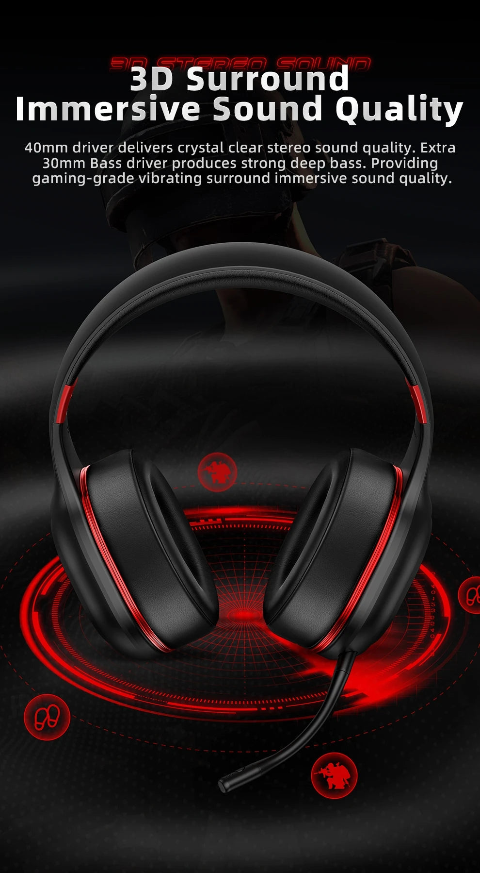 Kofire UG-05 Gaming Headset – Wireless, RGB, Vibration, Dual Mode