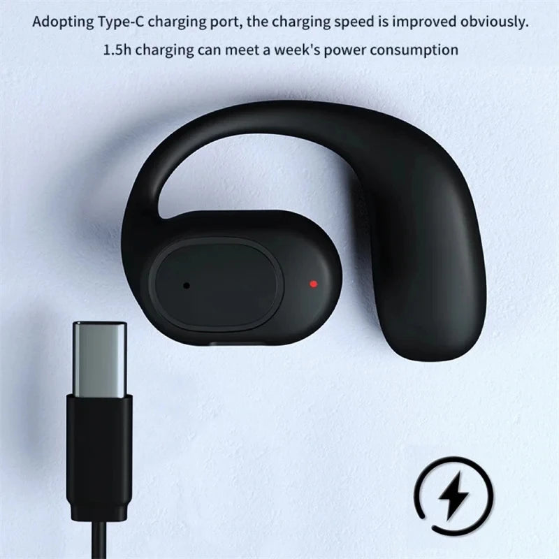 Wireless Bone Conduction Headphones – Bluetooth, Mic, Noise Cancelling