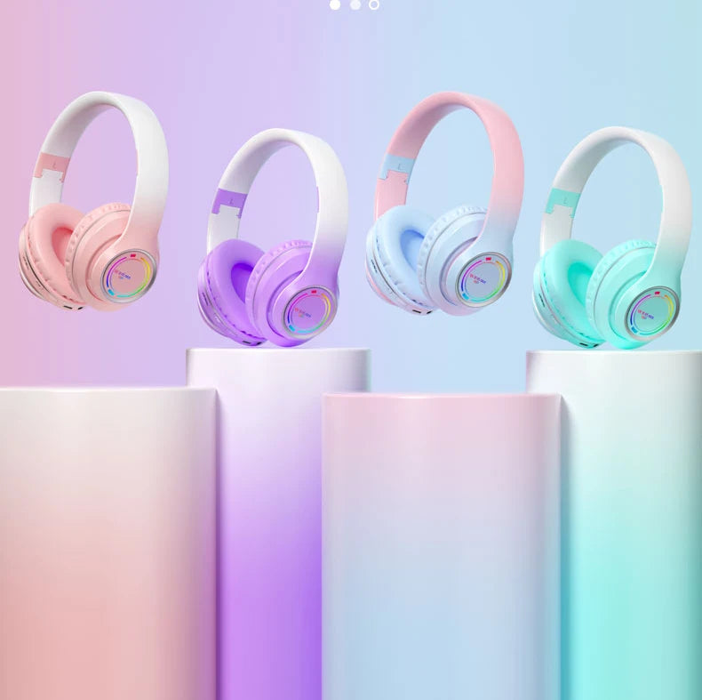Wireless Bluetooth Kids Headphones – Multi-Color, SD Card, HiFi Stereo