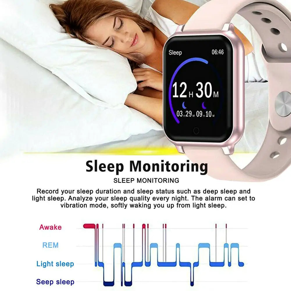 D20 Y68 Smartwatch – Fitness Tracker, Sports, IP67 Waterproof, Android Compatible