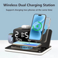SEMOIC 7-in-1 Wireless Charging Station – Fast Charger with Clock & Night Light