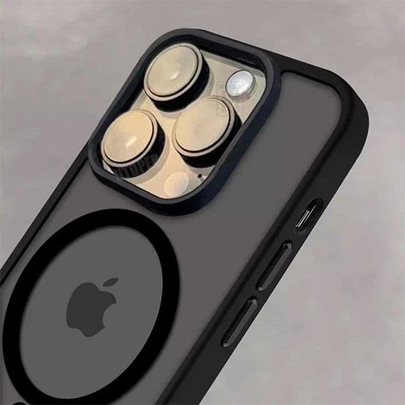 Anti-Fall Acrylic Business Case – Magnetic Magsafe for iPhone 11–16 Pro/Max
