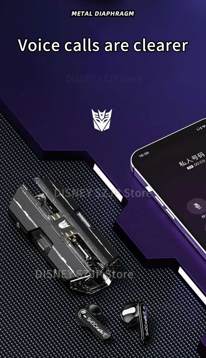 Transformers TF-T01 Bluetooth Earphones – HIFI Sound, Gaming & Low Latency