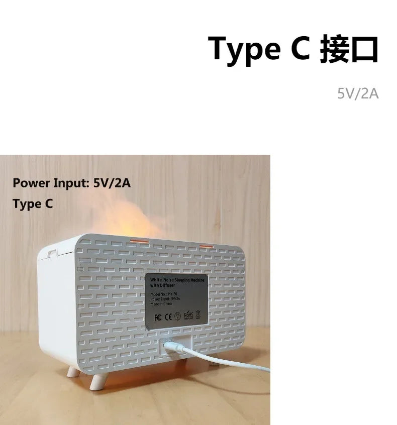 4-in-1 HIFI Bluetooth Speaker – White Noise, Night Light, Humidifier & Sleep Aid