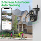 6K 9MP Outdoor WiFi Camera – Triple Lens, Dual Screen, PTZ Auto Tracking