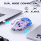 FreeWolf A2 Transparent RGB Gaming Mouse – Wireless, Battery Display, Dual Mode