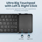 Folding Bluetooth Keyboard with Touchpad – Wireless, 3-Device Support, PU Leather