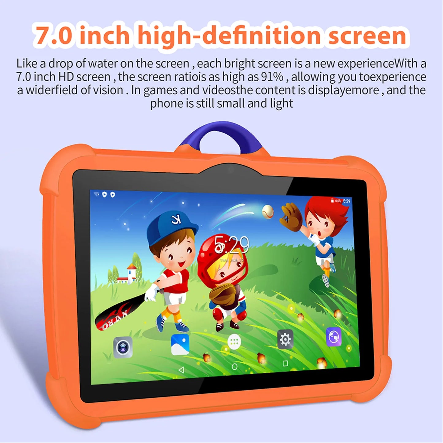 7'' Kids Learning Tablet – Android, 5G WiFi, Games & Education