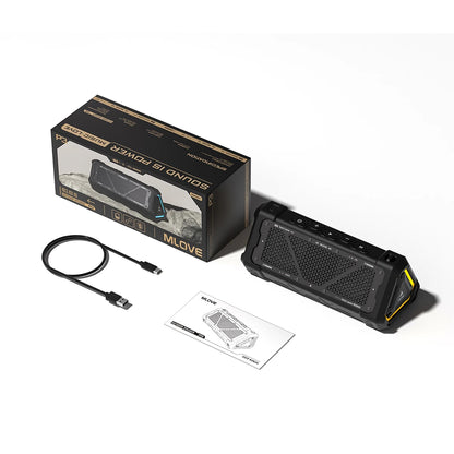 MLOVE P3 Outdoor Bluetooth Speaker – 40W, IPX7 Waterproof, RGB Light