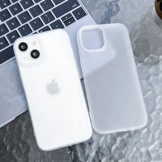 Soft TPU Matte Phone Case – Transparent Cover for iPhone 11–17 Series